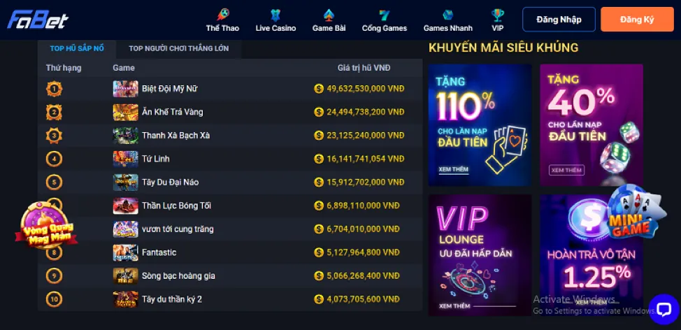 Ưu đãi nạp tiền hàng ngày tải game789